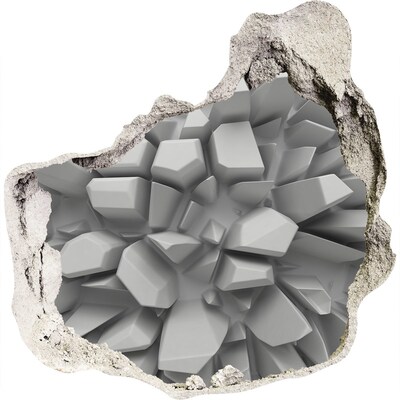 Fototapeta diera na stenu 3D Rozbitá krištáľová stena