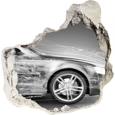 Fototapeta diera na stenu 3D Prekročenie povolenej rýchlosti automobil