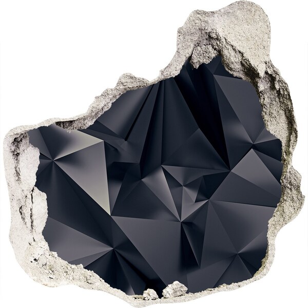 Diera 3D fototapety nálepka Čierna, geometrická hĺbka