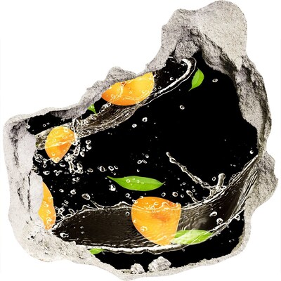 Nálepka fototapeta 3D výhľad Ovocný vodopád v diere v stene