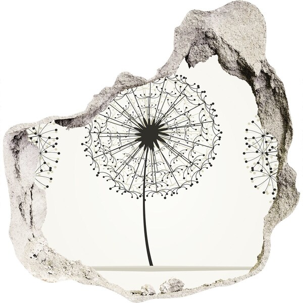 Nálepka fototapeta 3D výhľad Púpavy pri stene