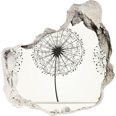 Nálepka fototapeta 3D výhľad Púpavy pri stene