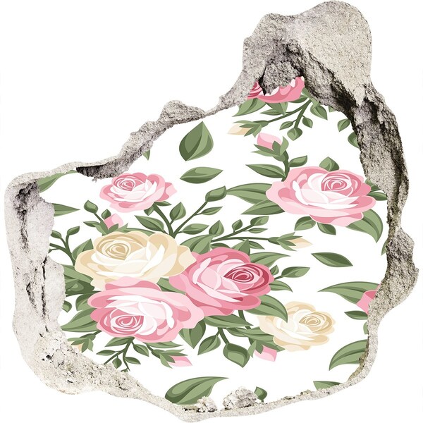 Fotoobraz diera na stenu Kvetinová záhrada Diera v stene