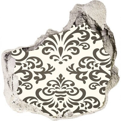 Diera 3D v stene na stenu Elegantný vzor na stene