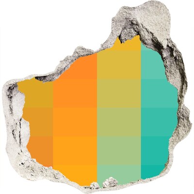 Fototapeta diera na stenu Farebná diera v stene