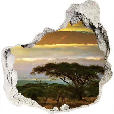 Diera 3D v stene na stenu Kilimanjaro keňa