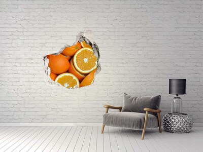 Fototapeta diera na stenu 3D Polovice oranžové