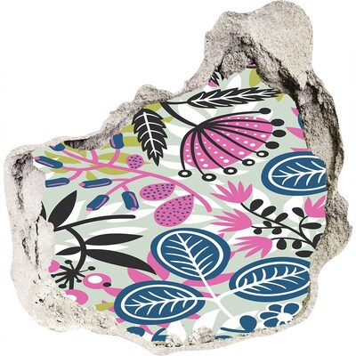 Fototapeta diera na stenu 3D Tropická záhrada v diere