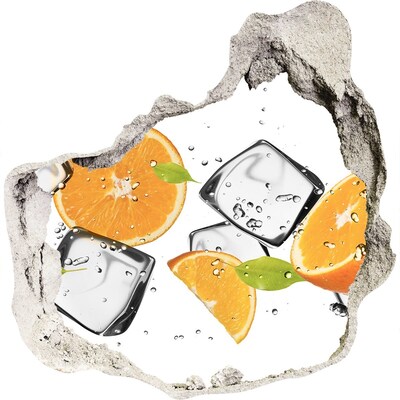 Samolepiaca nálepka betón Pomaranče s ľadom