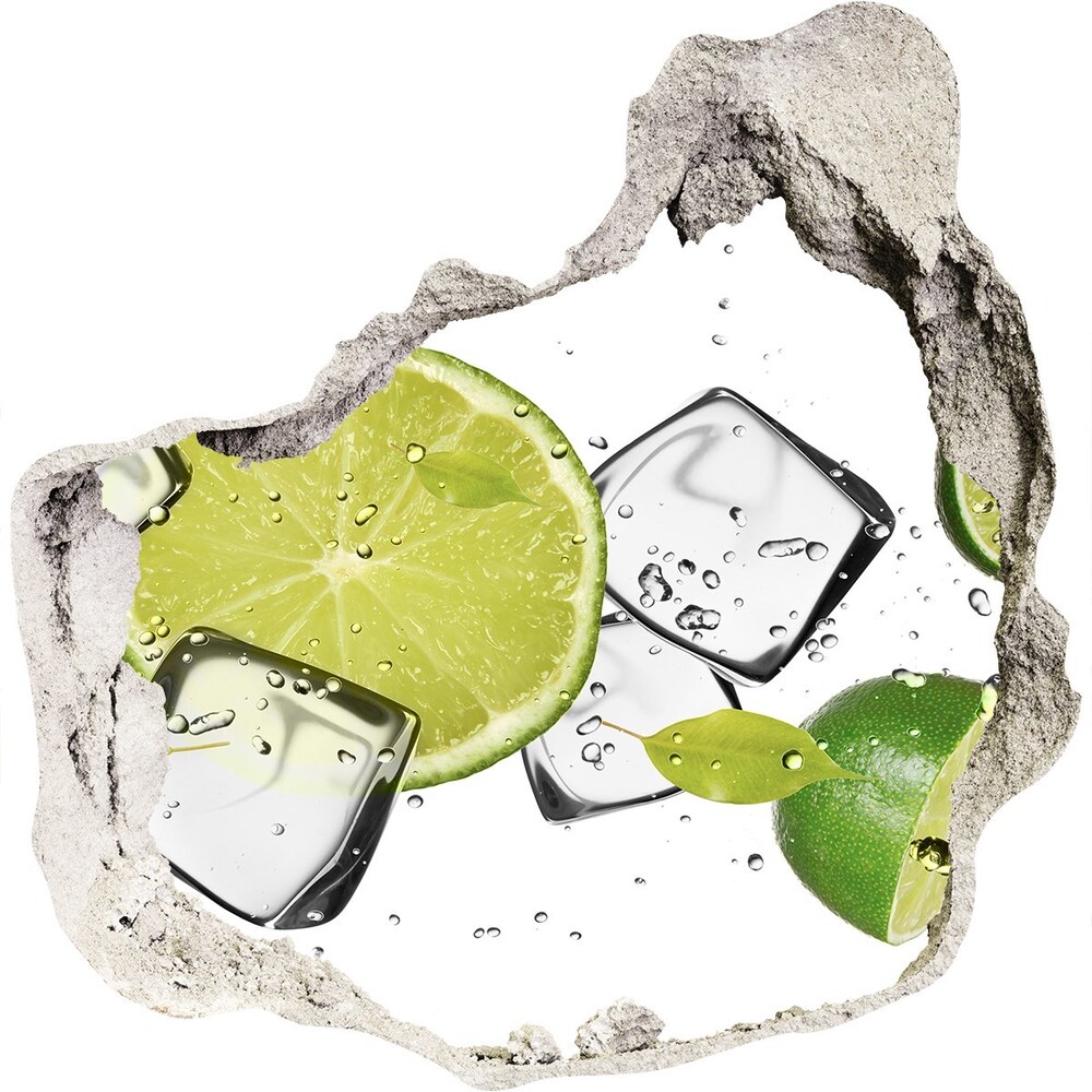 Fototapeta diera na stenu 3D Lime ice