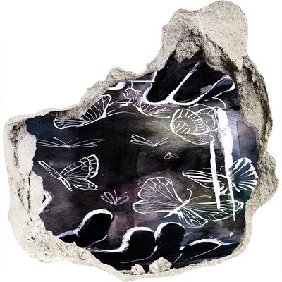 Samolepiaca diera na stenu nálepka Motýle v magickom priestore