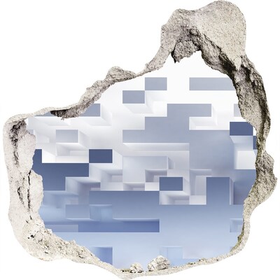 Nálepka fototapeta 3D výhľad Abstraktný priestor v modrých odtieňoch