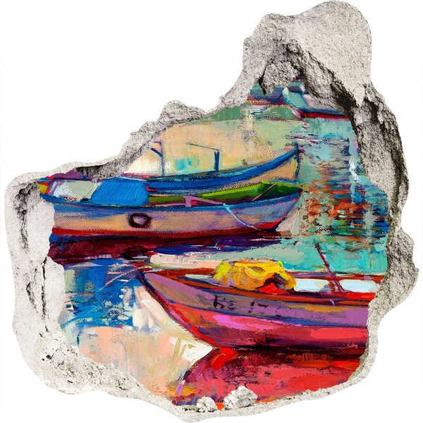 Fototapeta diera na stenu 3D Malebné lode na vode