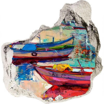 Fototapeta diera na stenu 3D Malebné lode na vode