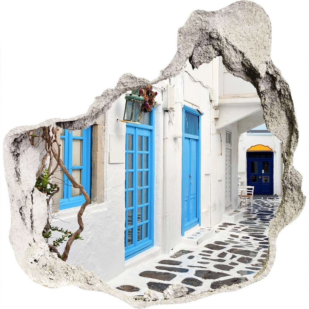 Fototapeta diera na stenu Gréckej ulice