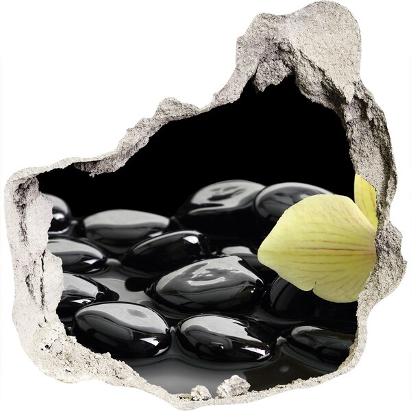 Nálepka 3D diera betón Relaxujte v kúpeľoch