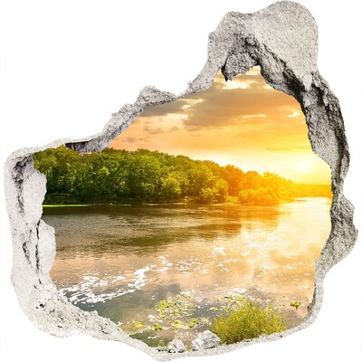 Fototapeta diera na stenu 3D Súmraku na rieke