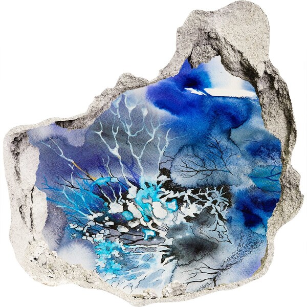 Nálepka fototapeta 3D výhľad Podvodný svet v diere