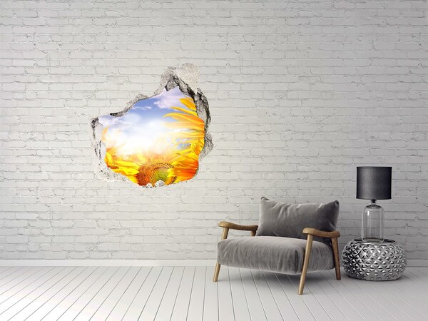 Fototapeta diera na stenu 3D Slnečnice na slnku