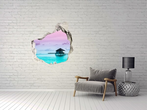 Samolepiaca nálepka fototapeta Vodné bungalovy