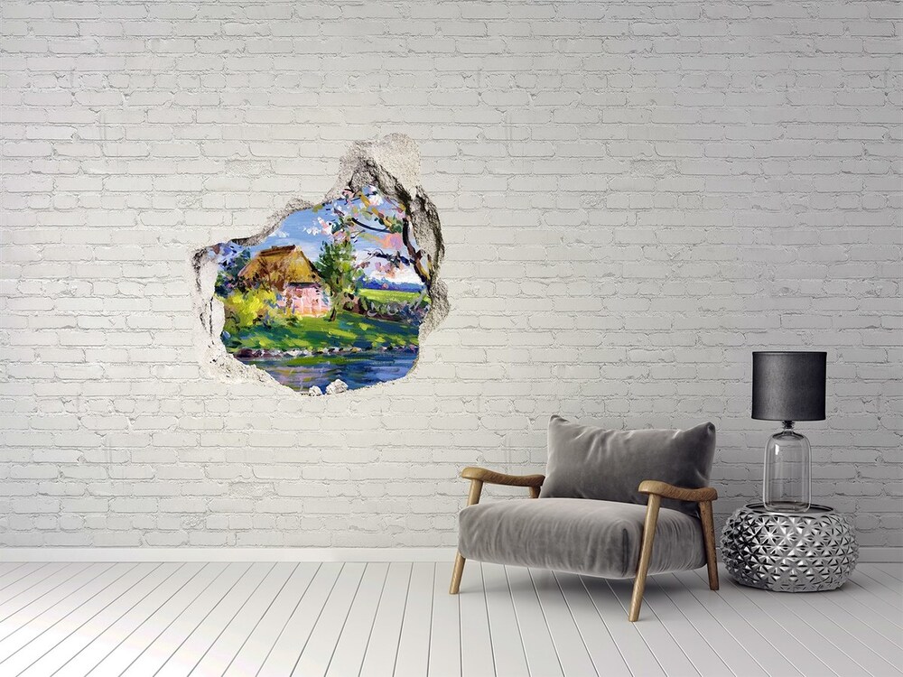 Fototapeta diera na stenu 3D Jarná krajina