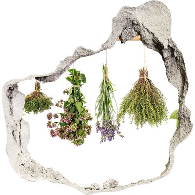 Diera 3D fototapety nálepka Bylinkový kútik v kuchyni