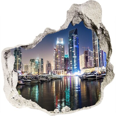 Samolepiaca nálepka betón Dubaj v noci