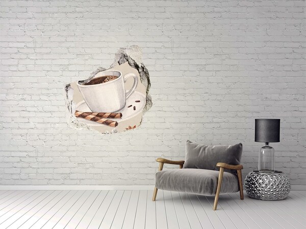 Diera 3D fototapety na stenu Káva s koláčikmi