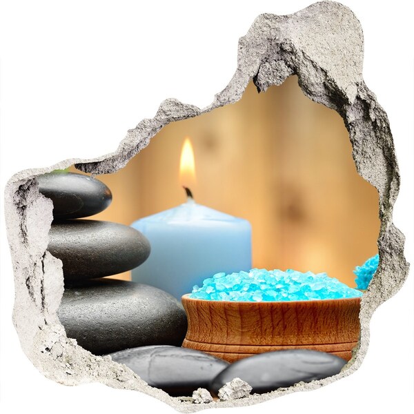 Diera 3D fototapety na stenu nálepka Relaxačný kúpeľný kútik