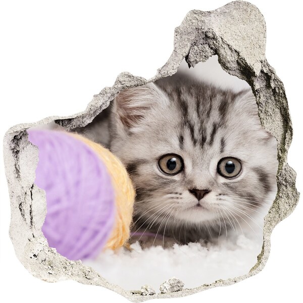 Samolepiaca nálepka Mačiatko za múrom