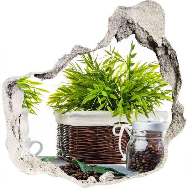 Nálepka 3D diera na stenu Zelená oáza v pohodlí vášho domova