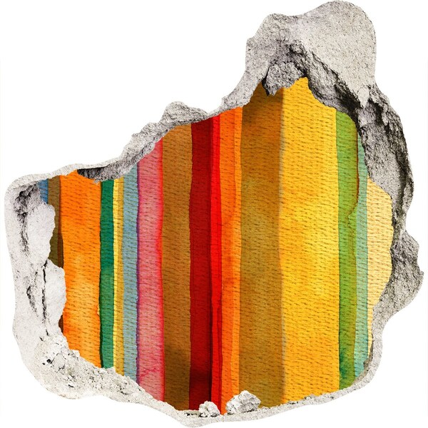 Samolepiaca diera na stenu Farebné pruhy na poškodenej stene