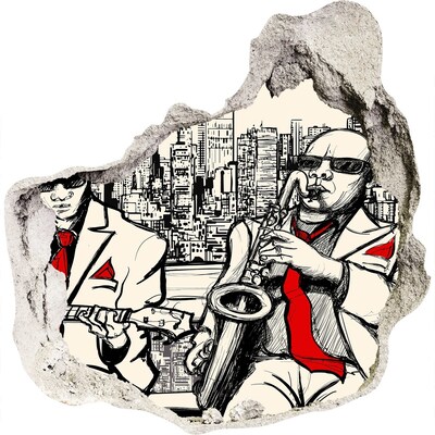 Fototapeta diera na stenu Džezová scéna v meste