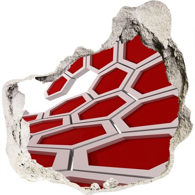 Diera 3D foto tapeta nálepka Červené bludisko z betónu