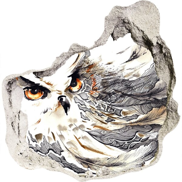 Samolepiaca diera na stenu Sova za letu