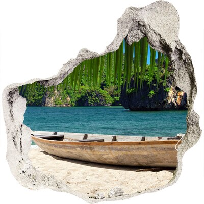 Fototapeta diera na stenu 3D Čln na pláži
