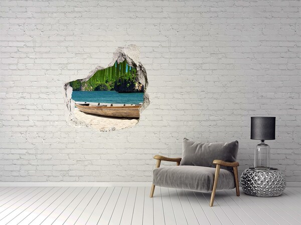 Fototapeta diera na stenu 3D Čln na pláži