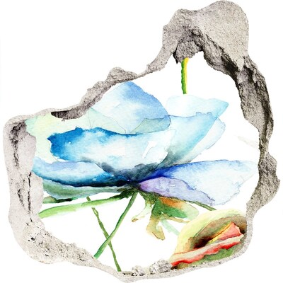 Nálepka fototapeta 3D výhľad Kvetinový sen v betóne