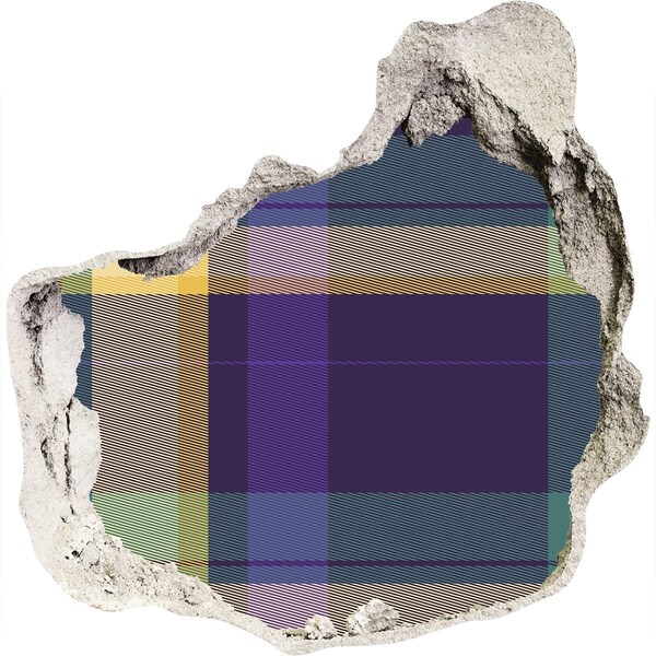 Fotoobraz diera na stenu Kockovaný vzor na stene