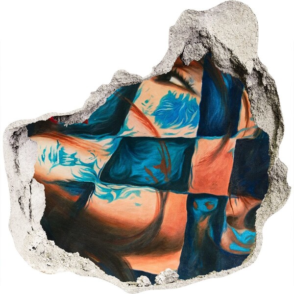 Samolepiaca nálepka betón Telo ponorené do farieb