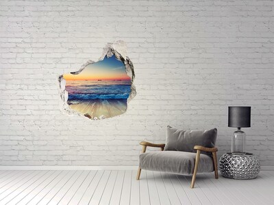Nálepka 3D diera Sunrise sea