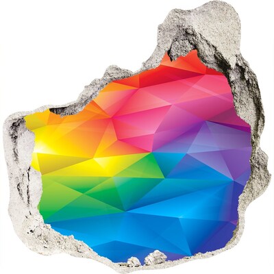 Nálepka fototapeta 3D výhľad Farebná dúha v stene