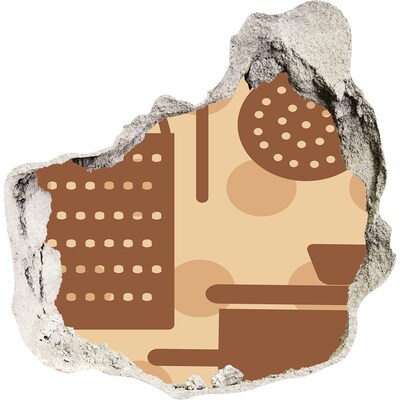 Samolepiaca diera nálepka Interiér s retro motívom