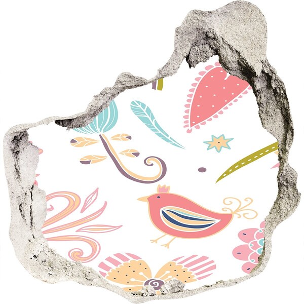 Fototapeta diera na stenu 3D Farebný svet za dierou