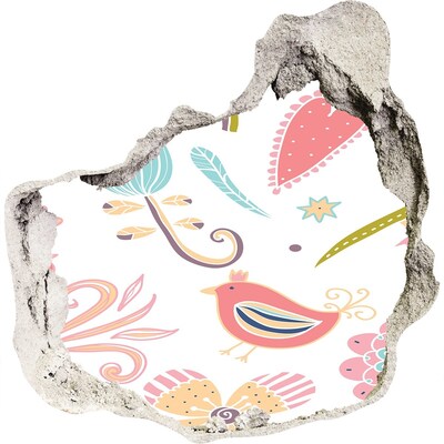 Fototapeta diera na stenu 3D Farebný svet za dierou