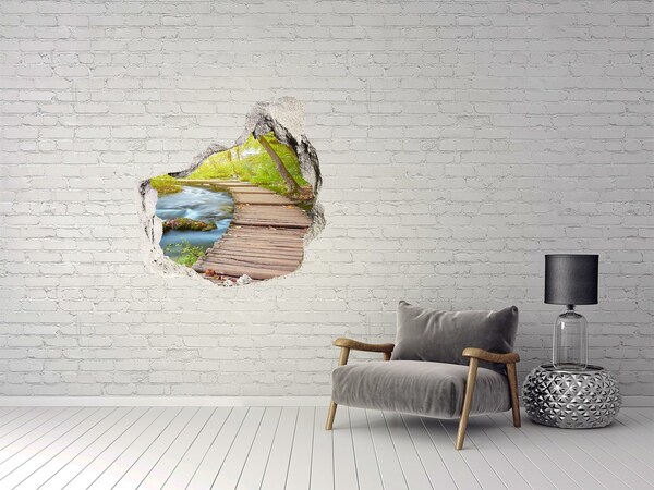 Diera 3D fototapety na stenu nálepka Cesta v lese