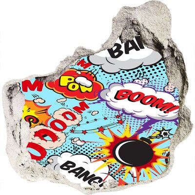 Samolepiaca nálepka betón Explózia farieb v štýle komiksu