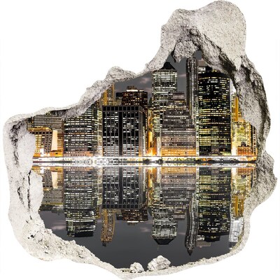 Samolepiaca nálepka na stenu Pohľad na mesto v noci