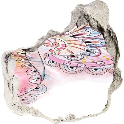 Samolepiaca diera múr Farebný vzor na betónovom pozadí