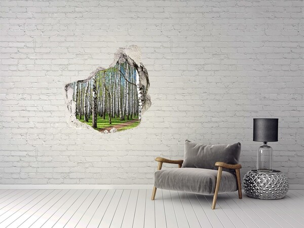 Fototapeta diera na stenu 3D Brezového lesa